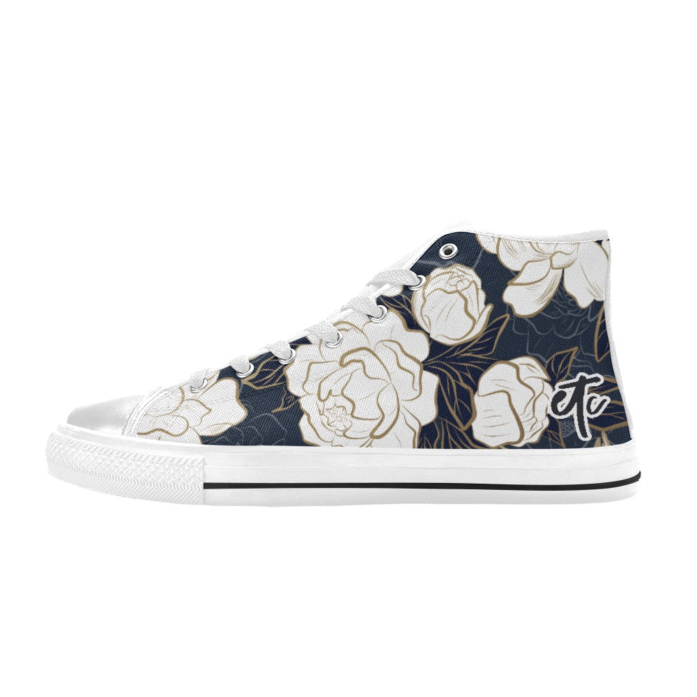 ETC Summer Peonies High Top Canvas Sneakers