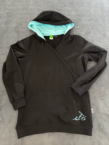 Size M etc blue bow wrap hoodie