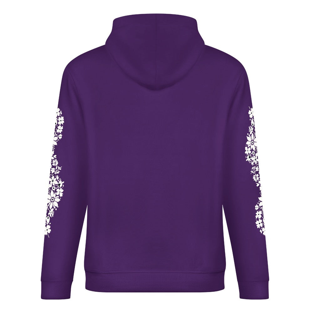ETC Floral Dog Purple Cotto Hoodie