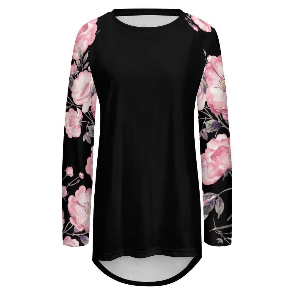ETC Spring 17' Pink Peonies Long Sleeve