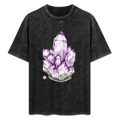 ETC Amethyst Crystal Acid Wash Tee