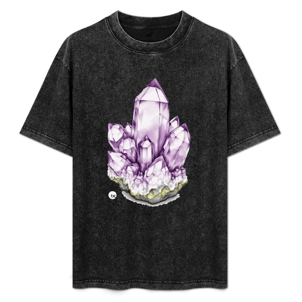 ETC Amethyst Crystal Acid Wash Tee