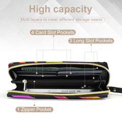 ETC Rainbow Zebra PU Leather Wallet