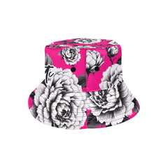 ETC Hot Pink Floral Monochrome Bucket Hat