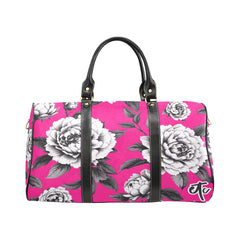 ETC Hot Pink Monochrome Floral Travel Bag