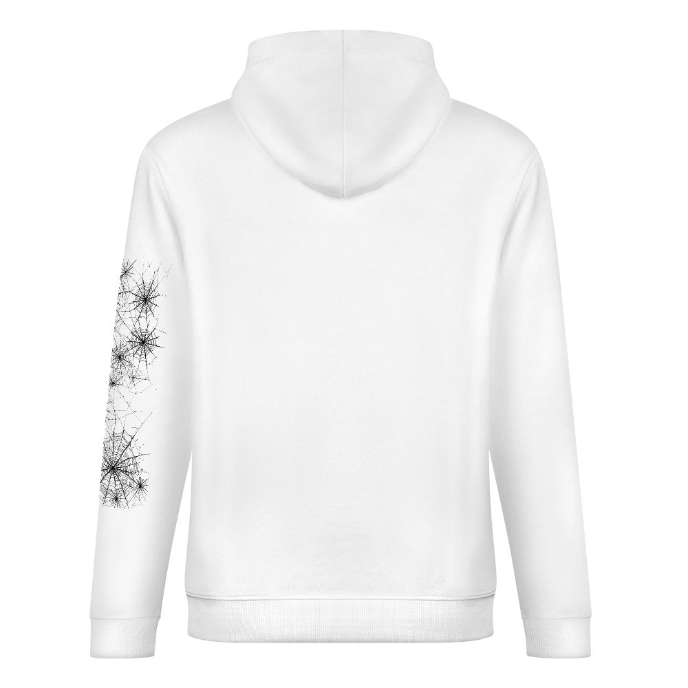ETC Halloween Rose White Cotton Hoodie