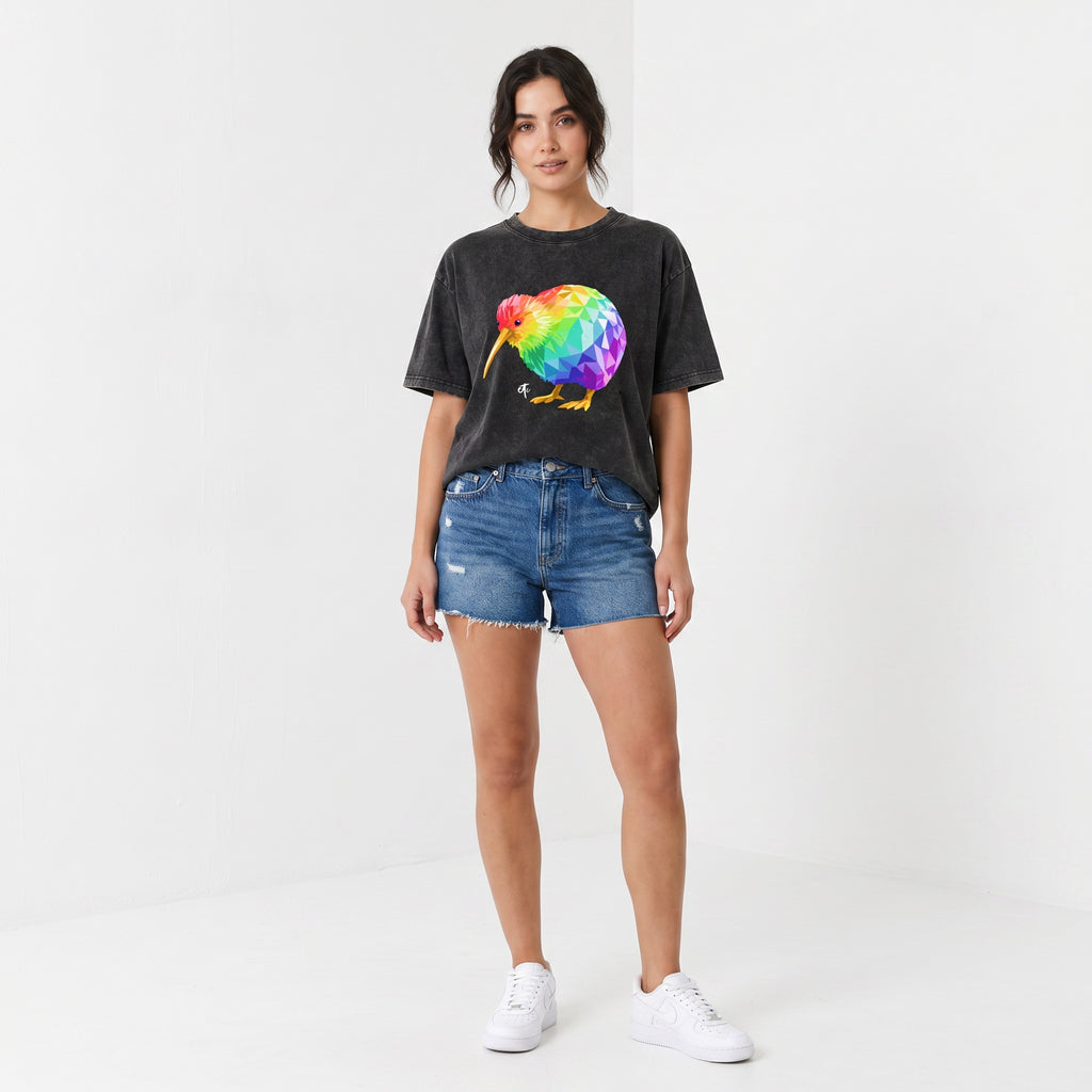 ETC Rainbow Kiwi Vintage Wash Tee