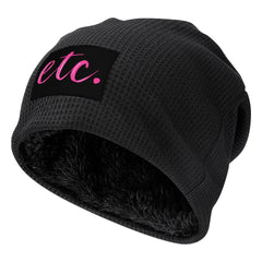 ETC Pink Logo Plush Beanie
