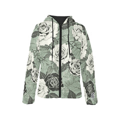 ETC Green Floral Hooded Puffer