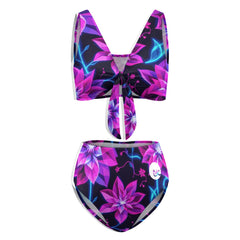 ETC Neon Floral High Waist Bikini