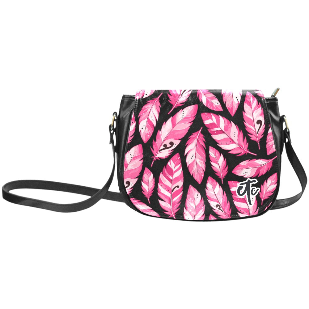 ETC Limited Edition Pink Feather Saddle Bag