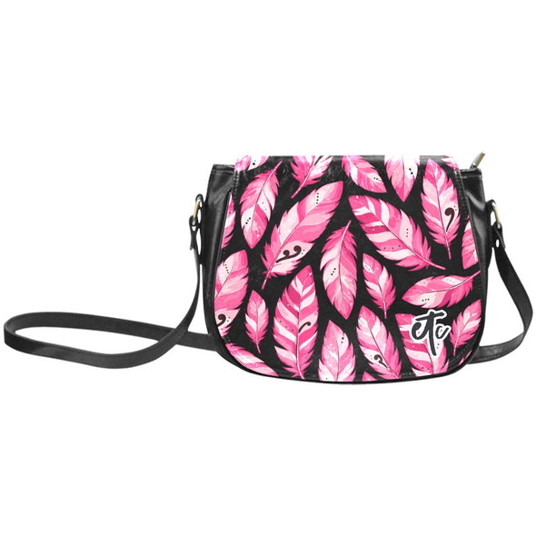 ETC Limited Edition Pink Feather Saddle Bag