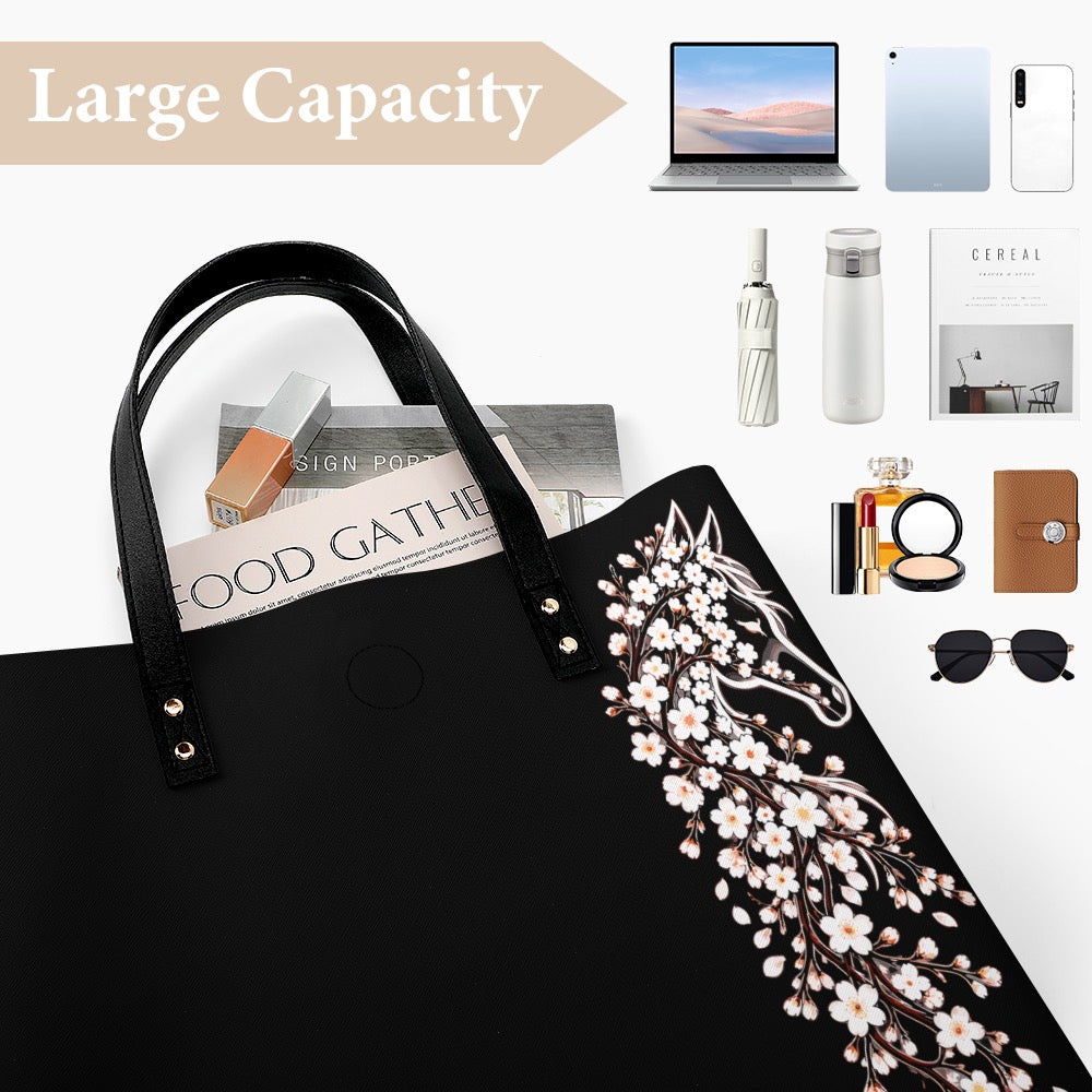 ETC Cherry Blossom Stencil PU Leather Tote