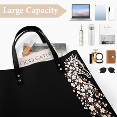 ETC Cherry Blossom Stencil PU Leather Tote