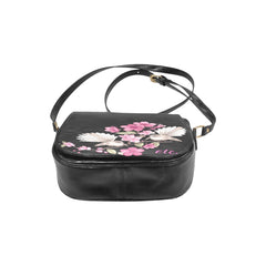 ETC Floral fantail PU Leather Saddle Bag