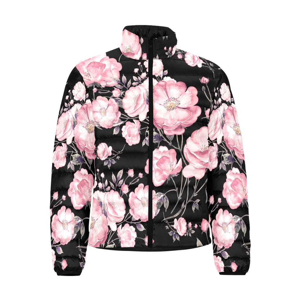 ETC LightWeight Peonies Puffer Bomber Jacket