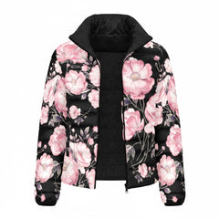 ETC LightWeight Peonies Puffer Bomber Jacket