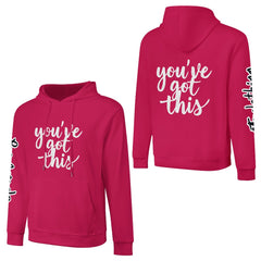 ETC Deep Pink 'You've got this' Cotton Hoodie