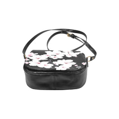 ETC Cherry Blossom PU Leather Saddle Bag