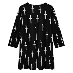 ETC 't' V-neck ruffle dress