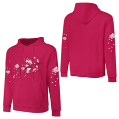ETC Cherry Blossom Deep Pink Cotton Hoodie