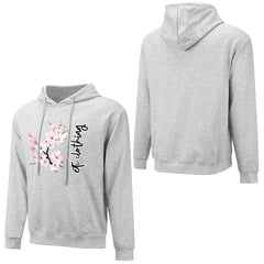 ETC Cherry Blossoms Heather Grey Hoodies