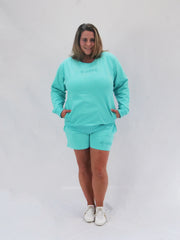 Aqua Embroidered ETC Logo Set