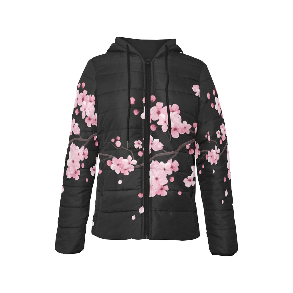 ETC Black Cherry Blossom Puffer Jacket