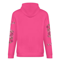 ETC Floral Fantail Hot Pink Cotton Hoodie