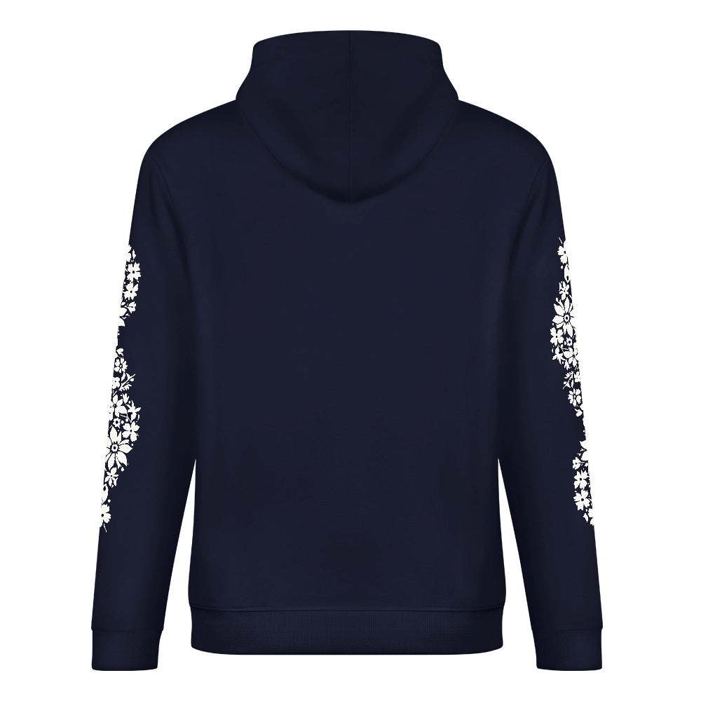ETC Floral Dog Navy Cotton Dog Hoodie