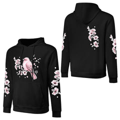 ETC Black - Pink Blossom Cotton Hoodie