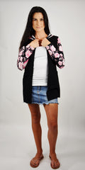Spring Pink 17' Peonies Lightweight Cardi