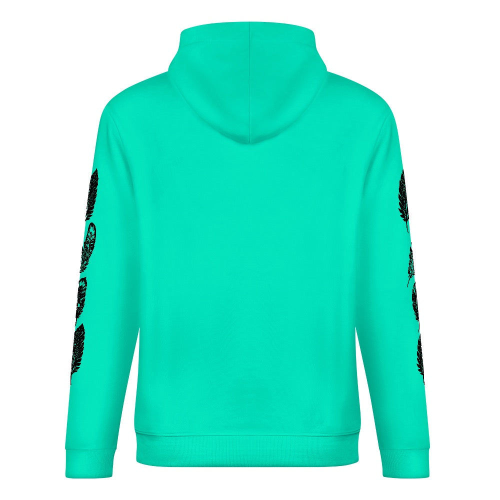 ETC Feather Silhouette Cotton Mint Hoodie