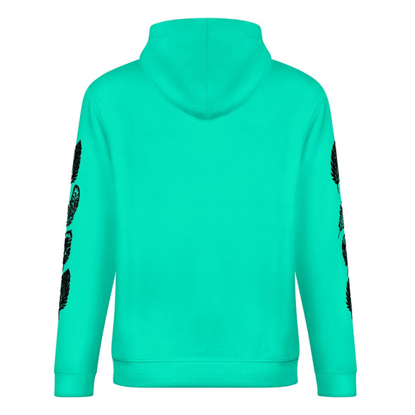 ETC Feather Silhouette Cotton Mint Hoodie