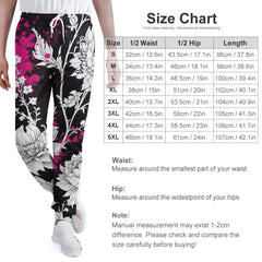 ETC Black Floral Pink Splash Sweat Pants