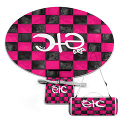 ETC Checkered Round Picnic Mat