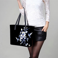 ETC Black Hummingbird Silhouette PU Leather Bag