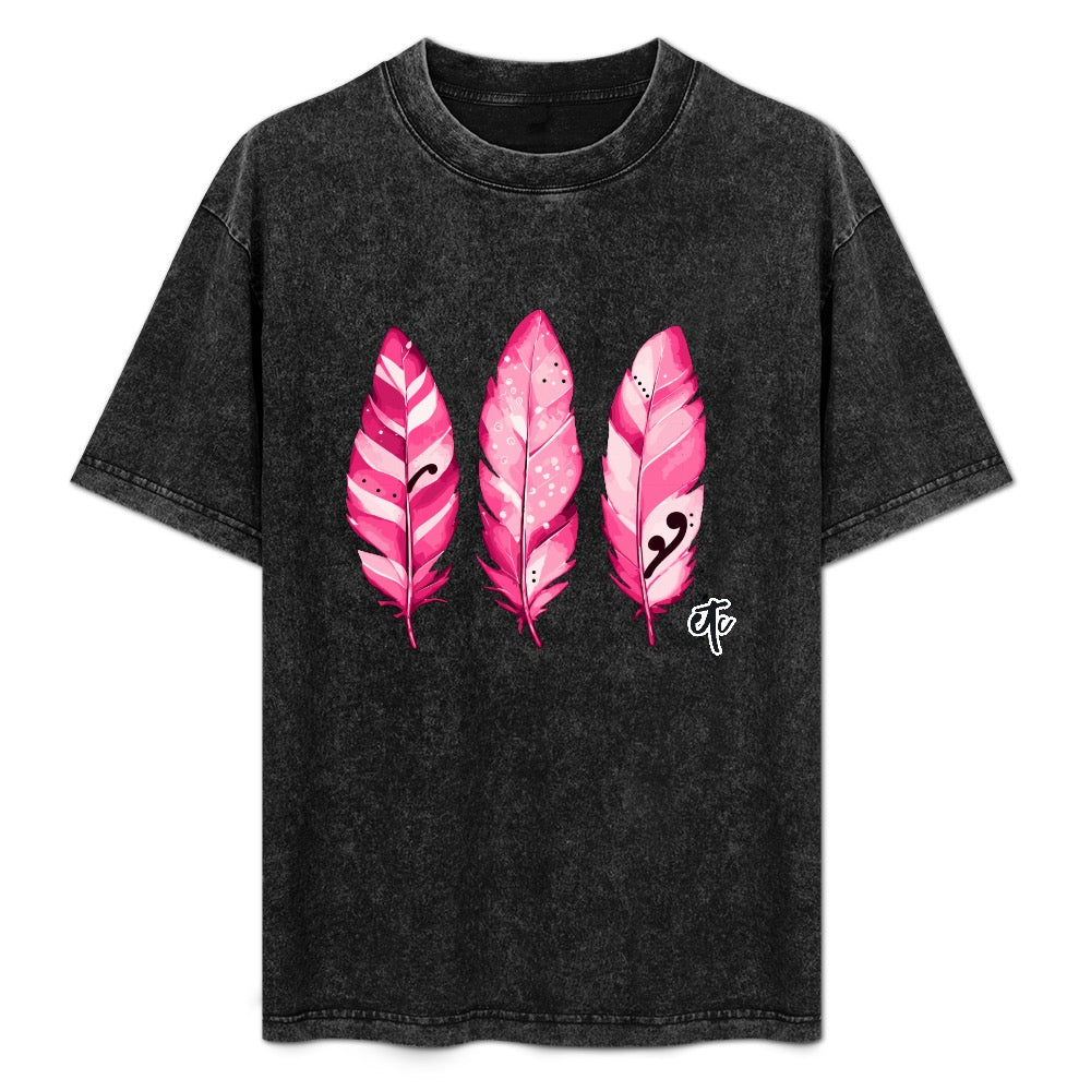 ETC Limited Edition Pink Feathers Vintage Tee