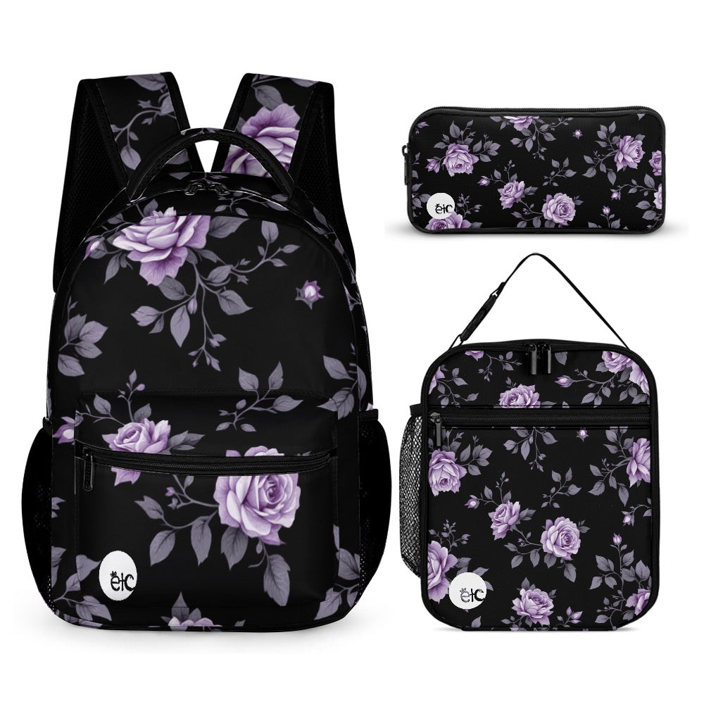 ETC Fleur Violettes Back Pack Set