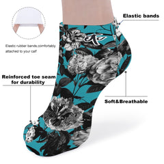 ETC  Blue Floral Butterflies Socks - 5 Pack
