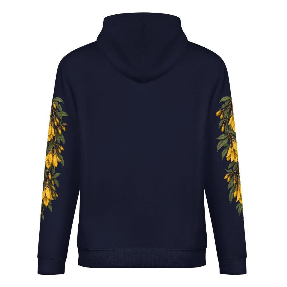 ETC LIMITED KOWHAI FANTAIL NAVY COTTON HOODIE