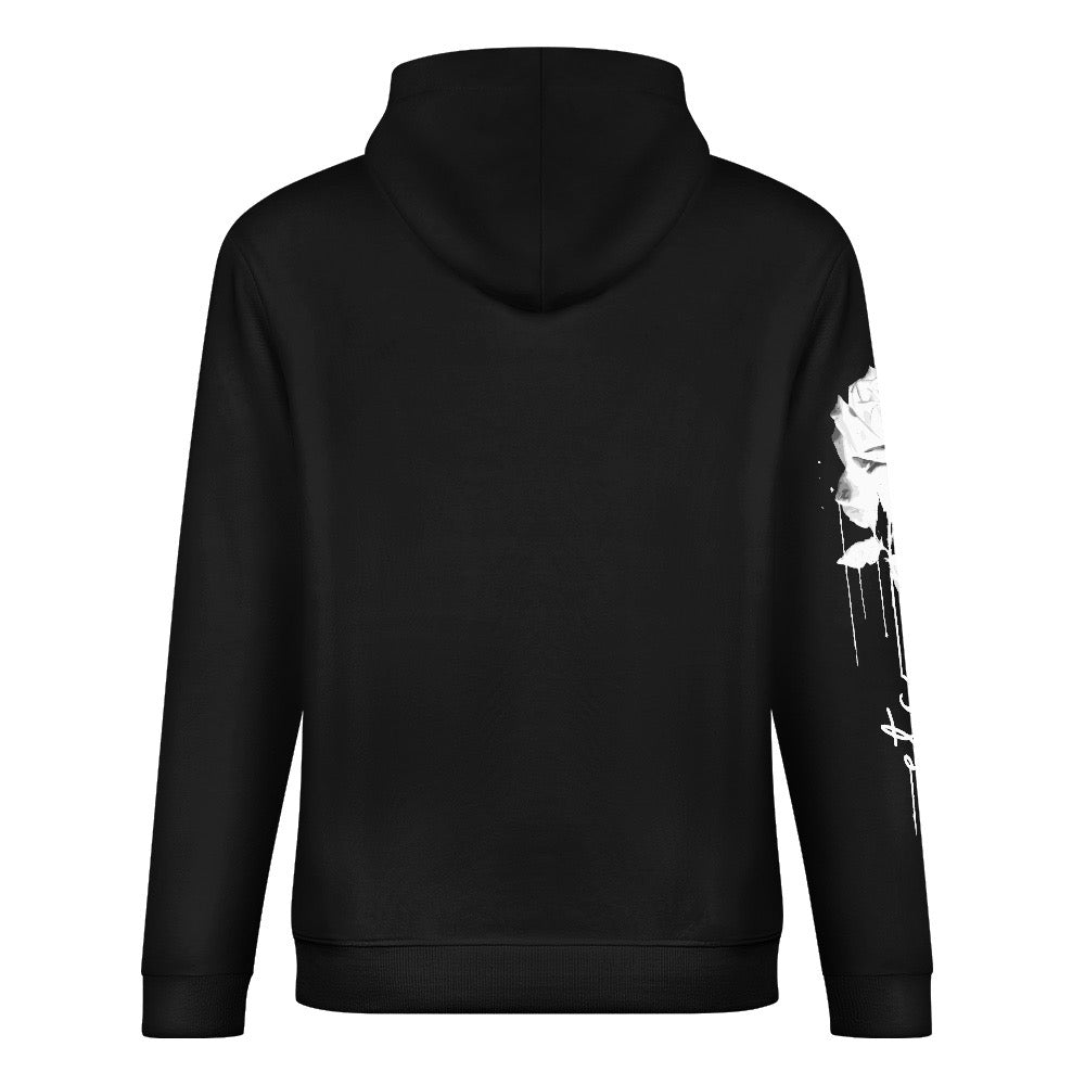 ETC Dripping Rose Black Cotton Hoodie