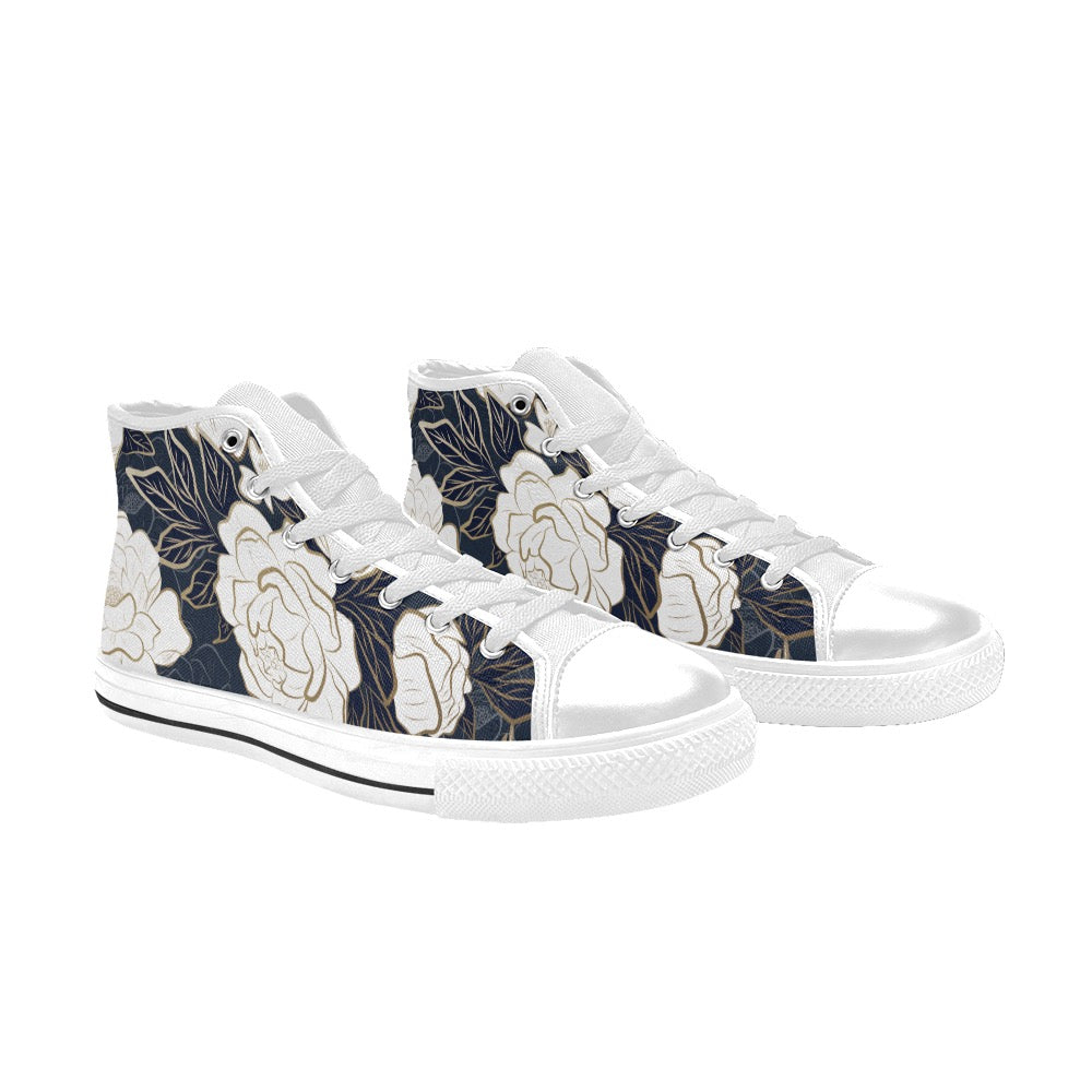 ETC Summer Peonies High Top Canvas Sneakers