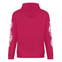 ETC Floral Dog Deep Pink Cotton Hoodie