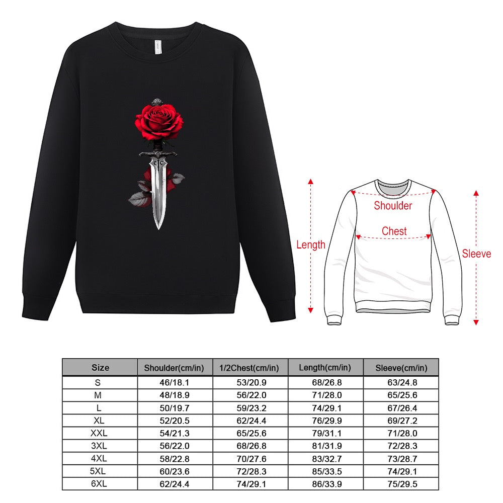 ETC Rose Daggers Cotton Fleece Crew