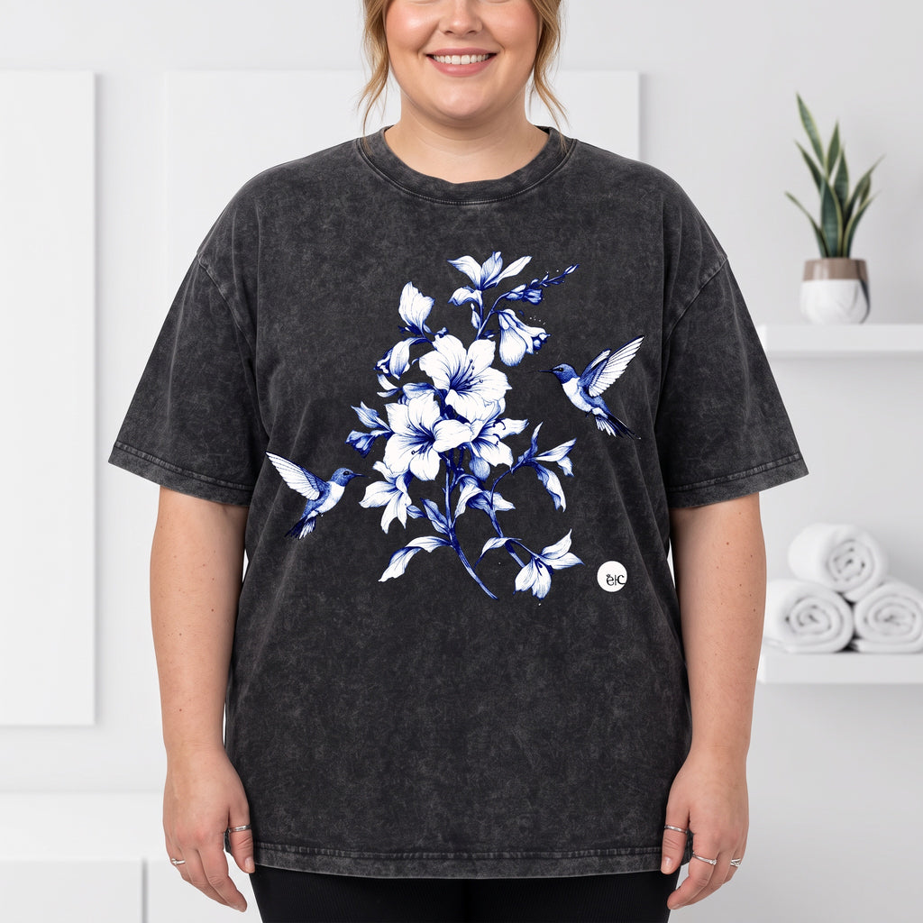 ETC Navy Hummingbird Silhouette vintage Tee