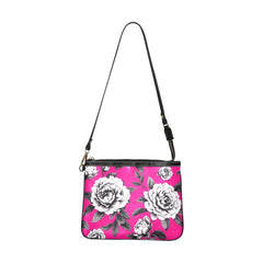 ETC Hot Pink Monochrome Floral Shoulder Bag