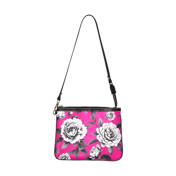 ETC Hot Pink Monochrome Floral Shoulder Bag