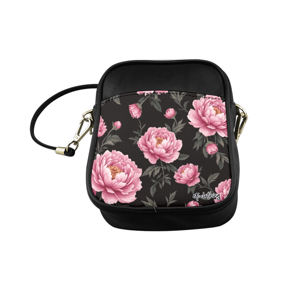 ETC Peonies Floral Sling Bag