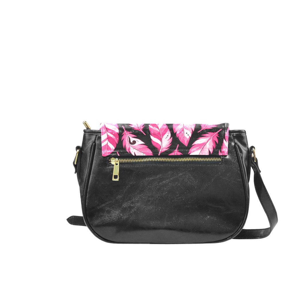 ETC Limited Edition Pink Feather Saddle Bag